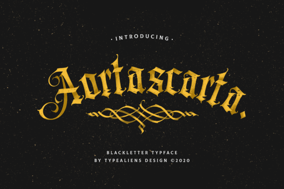 Aortascarta: A Bold Blackletter Font for Editorial Design