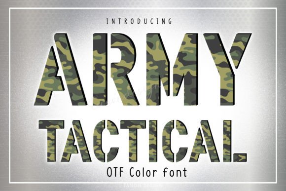 Army Tactical Font for Bold Craft Designs