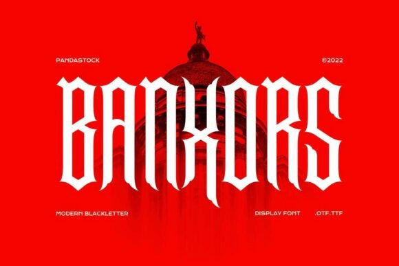 Banxors Typeface: Bold Blackletter for Makers