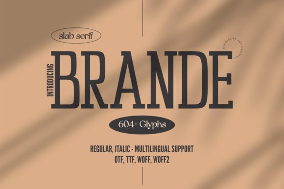 Brande: A Sleek Slab Serif Font for Crafters