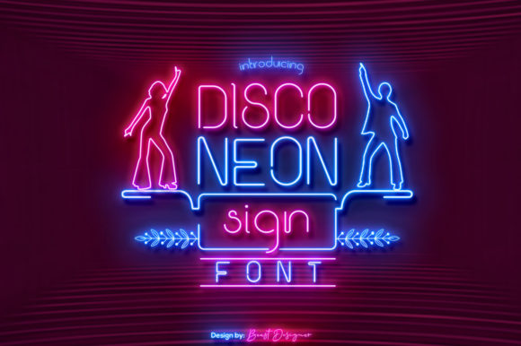 Disco Neon Sign Font for Web Design