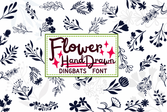 Flower Hand Drawn Font for Web Design