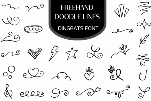 Freehand Doodle Lines Font for Branding