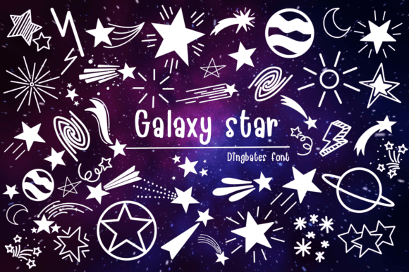 Galaxy Star Typeface for Editorial Magic