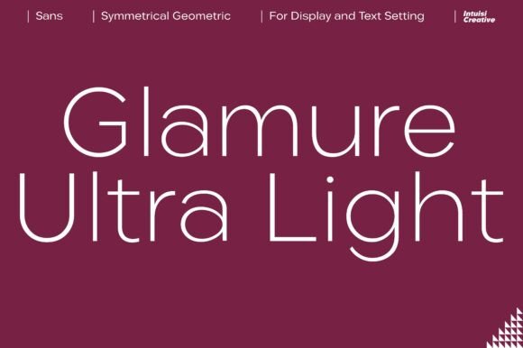 Glamure Extra Light: A Refined Sans Serif Typeface