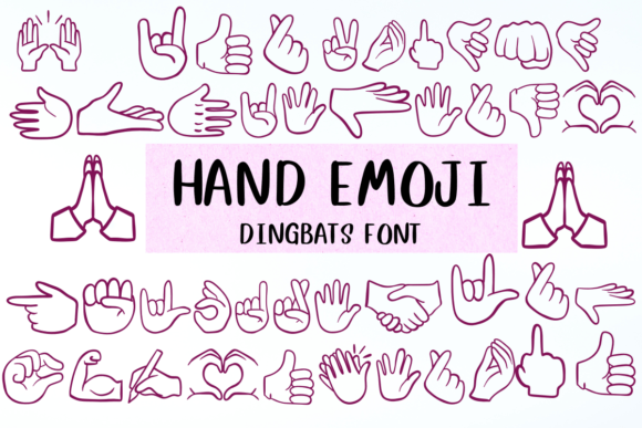 Hand Emoji: A Playful Display Font for Social Campaigns