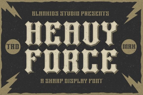 Heavy Force: A Bold Blackletter Font for Branding