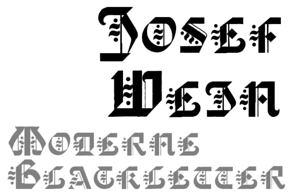 Josef Wein: A Bold Blackletter Font for Web Design