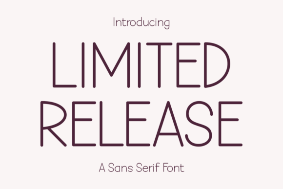 Limited Release: A Minimalist Sans Serif Font for Editorial Design