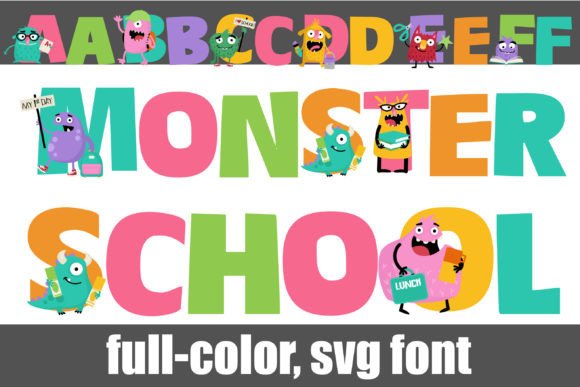 Monster School: A Playful Color Font for Web Design