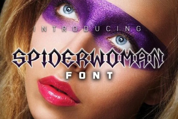 Spiderwoman Font: Gothic Charm for Makers