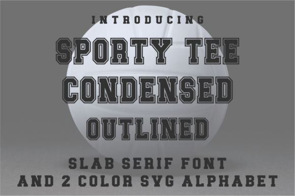 Sporty Tee Condensed Outlined Typeface for Bold Campaigns