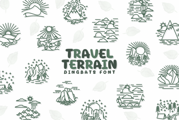 Travel Terrain Font for Handmade Branding